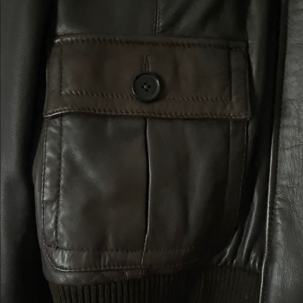 R&O By Reilly Olmes Dark Brown Leather Jacket View 3